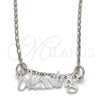 Rhodium Gold Filled Pendant Necklace, Polished, Rhodium Finish, 04.106.0023.1.20 (02 MM Thickness, 20 Inches Length)