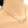 Oro Laminado Pendant Necklace, Gold Filled Style Nameplate Design, Polished, Golden Finish, 04.106.0024.20 (02 MM Thickness, 20 Inches Length)