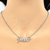 Rhodium Gold Filled Pendant Necklace, Polished, Rhodium Finish, 04.106.0024.1.20 (02 MM Thickness, 20 Inches Length)