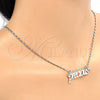 Rhodium Gold Filled Pendant Necklace, Polished, Rhodium Finish, 04.106.0024.1.20 (02 MM Thickness, 20 Inches Length)