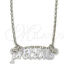 Rhodium Gold Filled Pendant Necklace, Polished, Rhodium Finish, 04.106.0024.1.20 (02 MM Thickness, 20 Inches Length)