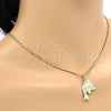 Oro Laminado Pendant Necklace, Gold Filled Style Dolphin Design, Polished, Golden Finish, 04.106.0025.20 (02 MM Thickness, 20 Inches Length)