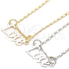 Rhodium Gold Filled Pendant Necklace, Love Design, Polished, Rhodium Finish, 04.106.0028.1.20 (02 MM Thickness, 20 Inches Length)