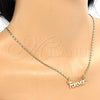 Oro Laminado Pendant Necklace, Gold Filled Style Nameplate Design, Polished, Golden Finish, 04.106.0029.20 (02 MM Thickness, 20 Inches Length)
