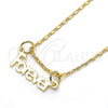 Oro Laminado Pendant Necklace, Gold Filled Style Nameplate Design, Polished, Golden Finish, 04.106.0029.20 (02 MM Thickness, 20 Inches Length)