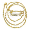 Oro Laminado Pendant Necklace, Gold Filled Style Nameplate Design, Polished, Golden Finish, 04.106.0029.20 (02 MM Thickness, 20 Inches Length)