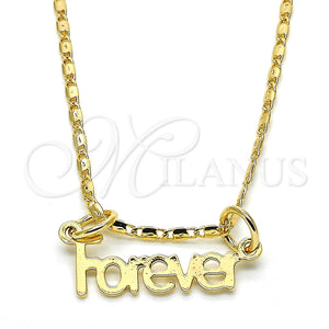 Gold Filled Necklace — Pendant Necklace Nameplate Design Polished 04. 02 MM — main product view — SKU 119853 | Oro Laminado collar — Pendant Necklace Nameplate diseño pulido 04. 02 MM — SKU 119853