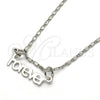 Rhodium Gold Filled Pendant Necklace, Polished, Rhodium Finish, 04.106.0029.1.20 (02 MM Thickness, 20 Inches Length)