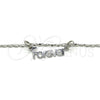 Rhodium Gold Filled Pendant Necklace, Polished, Rhodium Finish, 04.106.0029.1.20 (02 MM Thickness, 20 Inches Length)