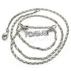 Rhodium Gold Filled Pendant Necklace, Polished, Rhodium Finish, 04.106.0029.1.20 (02 MM Thickness, 20 Inches Length)