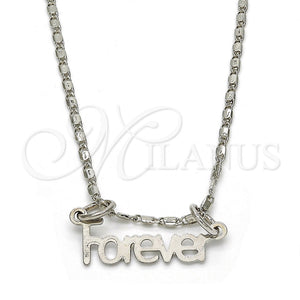 White Gold Filled Necklace — Pendant Necklace Polished 04. 02 MM Thickness 20 — main product view — SKU 119854 | Oro Laminado Blanco collar — Pendant Necklace pulido 04. 02 MM Thickness 20 — SKU 119854