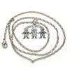 Rhodium Gold Filled Pendant Necklace, Little Girl and Little Boy Design, Polished, Rhodium Finish, 04.106.0030.1.20 (02 MM Thickness, 20 Inches Length)
