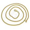 Oro Laminado Basic Necklace, Gold Filled Style Miami Cuban Design, Polished, Golden Finish, 04.213.0090.20 (02 MM Thickness, 20 Inches Length)