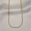 Oro Laminado Basic Necklace, Gold Filled Style Miami Cuban Design, Polished, Golden Finish, 04.213.0090.20 (02 MM Thickness, 20 Inches Length)