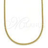 Oro Laminado Basic Necklace, Gold Filled Style Miami Cuban Design, Polished, Golden Finish, 04.213.0090.20 (02 MM Thickness, 20 Inches Length)
