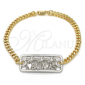 Gold Filled Bracelet — Fancy Bracelet Tree Design Polished Two Tone 03.63. — main product view — SKU 119873 | Oro Laminado brazalete — elegante Bracelet Tree diseño pulido Two Tone 03.63. — SKU 119873
