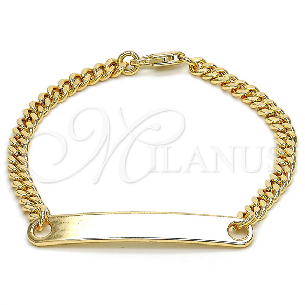 Gold Filled Bracelet — ID Bracelet Polished 03.63. Gauge 05 MM Thickness — main product view — SKU 119878 | Oro Laminado brazalete — ID Bracelet pulido 03.63. Gauge 05 MM Thickness — SKU 119878
