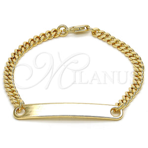 Gold Filled Bracelet — ID Bracelet Polished 03.63. Gauge 05 MM Thickness — main product view — SKU 119878 | Oro Laminado brazalete — ID Bracelet pulido 03.63. Gauge 05 MM Thickness — SKU 119878