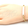 Oro Laminado ID Bracelet, Gold Filled Style Polished, Golden Finish, 03.63.1841.08 (100 Gauge, 04 MM Thickness, 8 Inches Length)