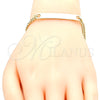 Oro Laminado ID Bracelet, Gold Filled Style Polished, Golden Finish, 03.63.1841.08 (100 Gauge, 04 MM Thickness, 8 Inches Length)