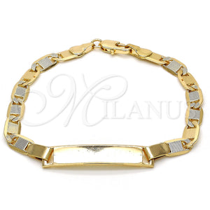 Gold Filled Bracelet — ID Bracelet Polished 03.63. 05 MM Thickness 8 — main product view — SKU 119900 | Oro Laminado brazalete — ID Bracelet pulido 03.63. 05 MM Thickness 8 — SKU 119900