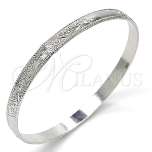 White Gold Filled Jewelry — Individual Bangle Polished 07. 06 MM Thickness Size — main product view — SKU 119903 | Oro Laminado Blanco joyería — Individual Bangle pulido 07. 06 MM Thickness Size — SKU 119903
