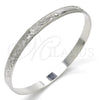 Rhodium Gold Filled Individual Bangle, Polished, Rhodium Finish, 07.165.0018.1.05.21 (06 MM Thickness, Size 5 (2.50 Diameter))