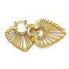 Oro Laminado Small Hoop, Gold Filled Style Heart Design, Polished, Tricolor, 02.100.0063.1.25