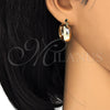 Oro Laminado Small Hoop, Gold Filled Style Polished, Tricolor, 02.106.0001.1.20
