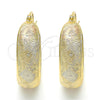Oro Laminado Medium Hoop, Gold Filled Style Polished, Tricolor, 02.106.0001.1.30