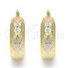 Oro Laminado Medium Hoop, Gold Filled Style Polished, Tricolor, 02.106.0004.1.30