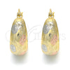 Oro Laminado Small Hoop, Gold Filled Style Polished, Tricolor, 02.106.0005.1.20