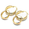 Oro Laminado Small Hoop, Gold Filled Style Polished, Tricolor, 02.106.0005.1.20