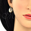 Oro Laminado Small Hoop, Gold Filled Style Matte Finish, Tricolor, 02.106.0006.1.20