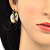 Oro Laminado Medium Hoop, Gold Filled Style Matte Finish, Tricolor, 02.106.0006.1.30