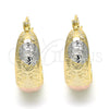 Oro Laminado Small Hoop, Gold Filled Style Polished, Tricolor, 02.106.0009.1.20