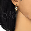 Oro Laminado Small Hoop, Gold Filled Style Polished, Tricolor, 02.106.0011.1.20