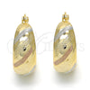 Oro Laminado Small Hoop, Gold Filled Style Polished, Tricolor, 02.106.0011.1.20