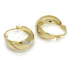 Oro Laminado Small Hoop, Gold Filled Style Polished, Tricolor, 02.106.0011.1.20