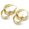 Oro Laminado Small Hoop, Gold Filled Style Polished, Tricolor, 02.106.0011.1.20