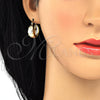 Oro Laminado Small Hoop, Gold Filled Style Polished, Tricolor, 02.106.0012.1.20
