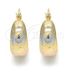 Oro Laminado Small Hoop, Gold Filled Style Polished, Tricolor, 02.106.0012.1.20
