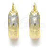 Oro Laminado Medium Hoop, Gold Filled Style Polished, Tricolor, 02.106.0012.1.30