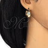 Oro Laminado Small Hoop, Gold Filled Style Polished, Tricolor, 02.106.0014.1.20