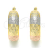 Oro Laminado Medium Hoop, Gold Filled Style Polished, Tricolor, 02.106.0014.1.30