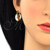 Oro Laminado Small Hoop, Gold Filled Style Matte Finish, Tricolor, 02.106.0015.1.20