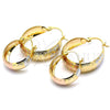 Oro Laminado Small Hoop, Gold Filled Style Polished, Tricolor, 02.106.0016.1.20
