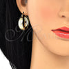 Oro Laminado Medium Hoop, Gold Filled Style Polished, Tricolor, 02.106.0016.1.30