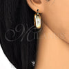 Oro Laminado Medium Hoop, Gold Filled Style Polished, Tricolor, 02.106.0016.1.30