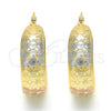 Oro Laminado Medium Hoop, Gold Filled Style Polished, Tricolor, 02.106.0016.1.30